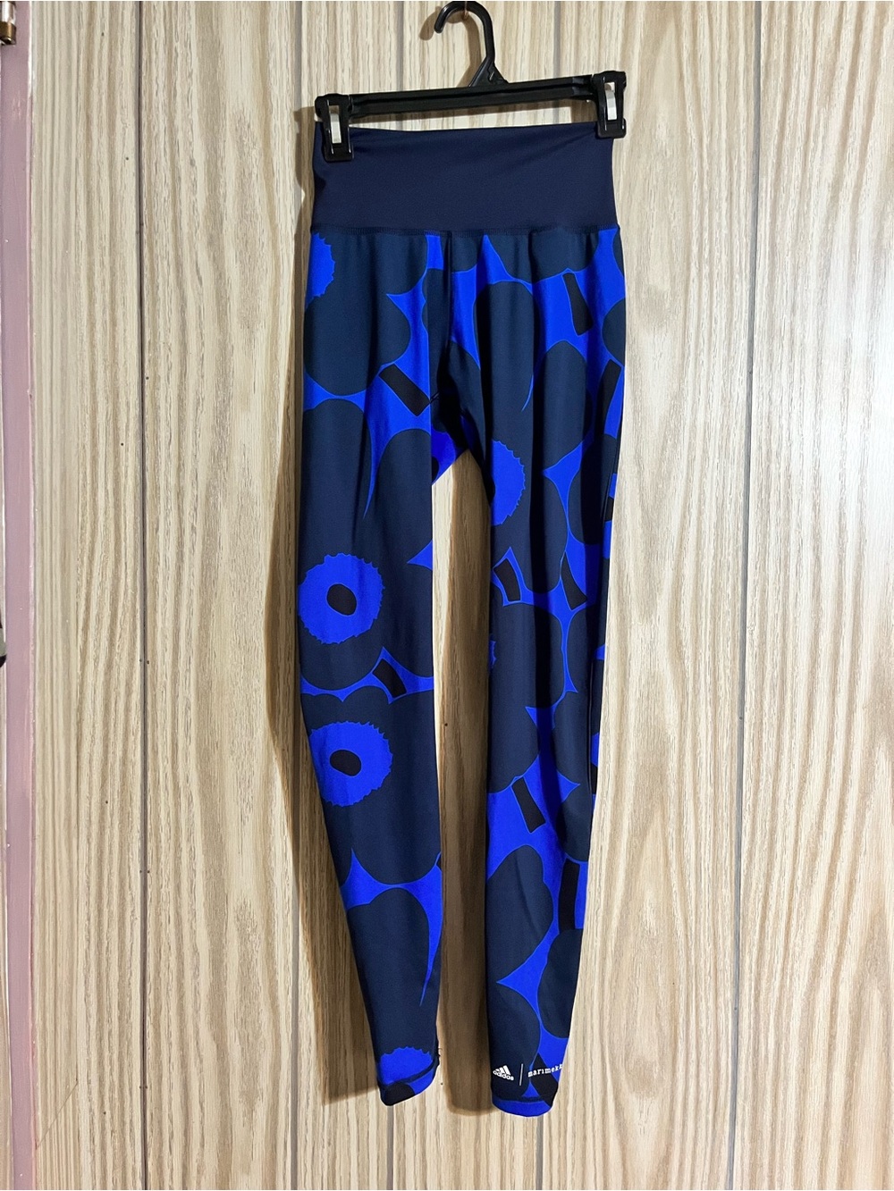 Adidas x Marimekko Believe This Long Tights Leggings Size S Floral Blue